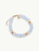 Blue Beaded Gold Plated Bracelet