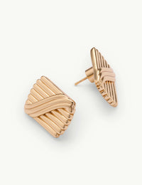 Gold Plated Rectangular Studs