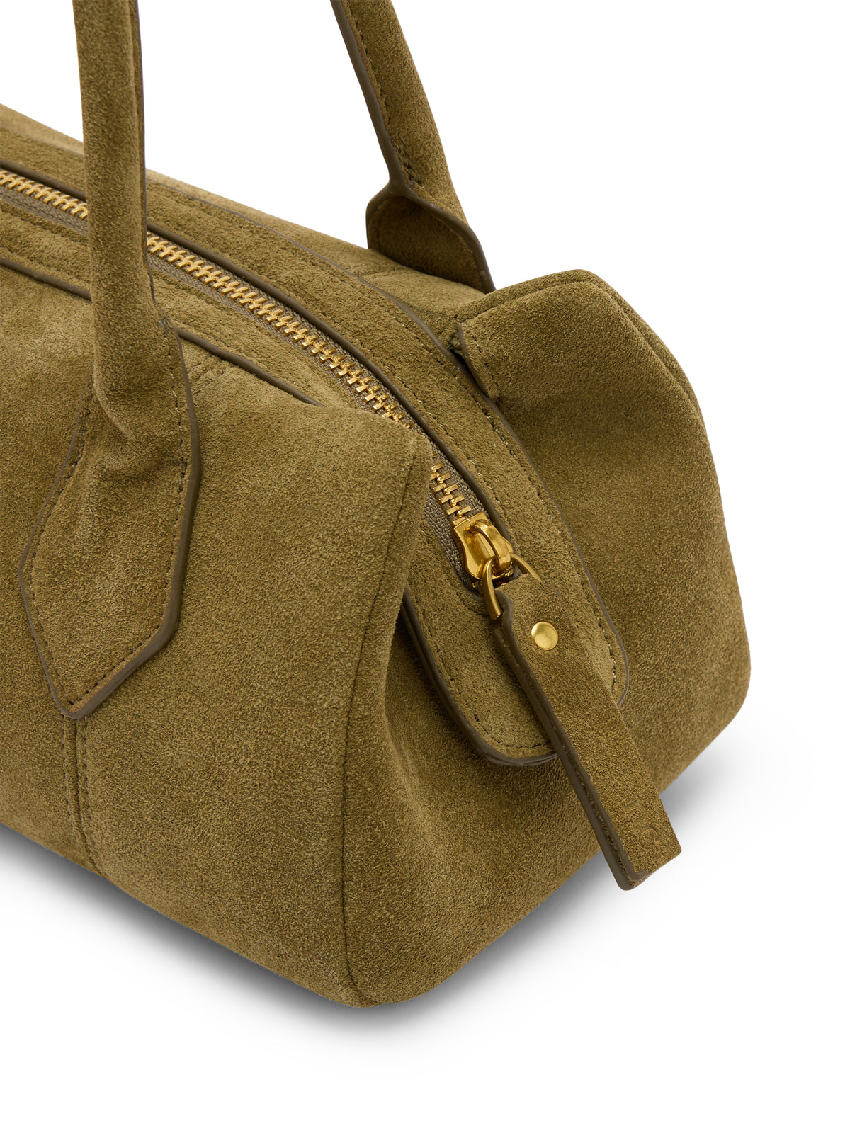 Khaki Structured Shoulder Bag