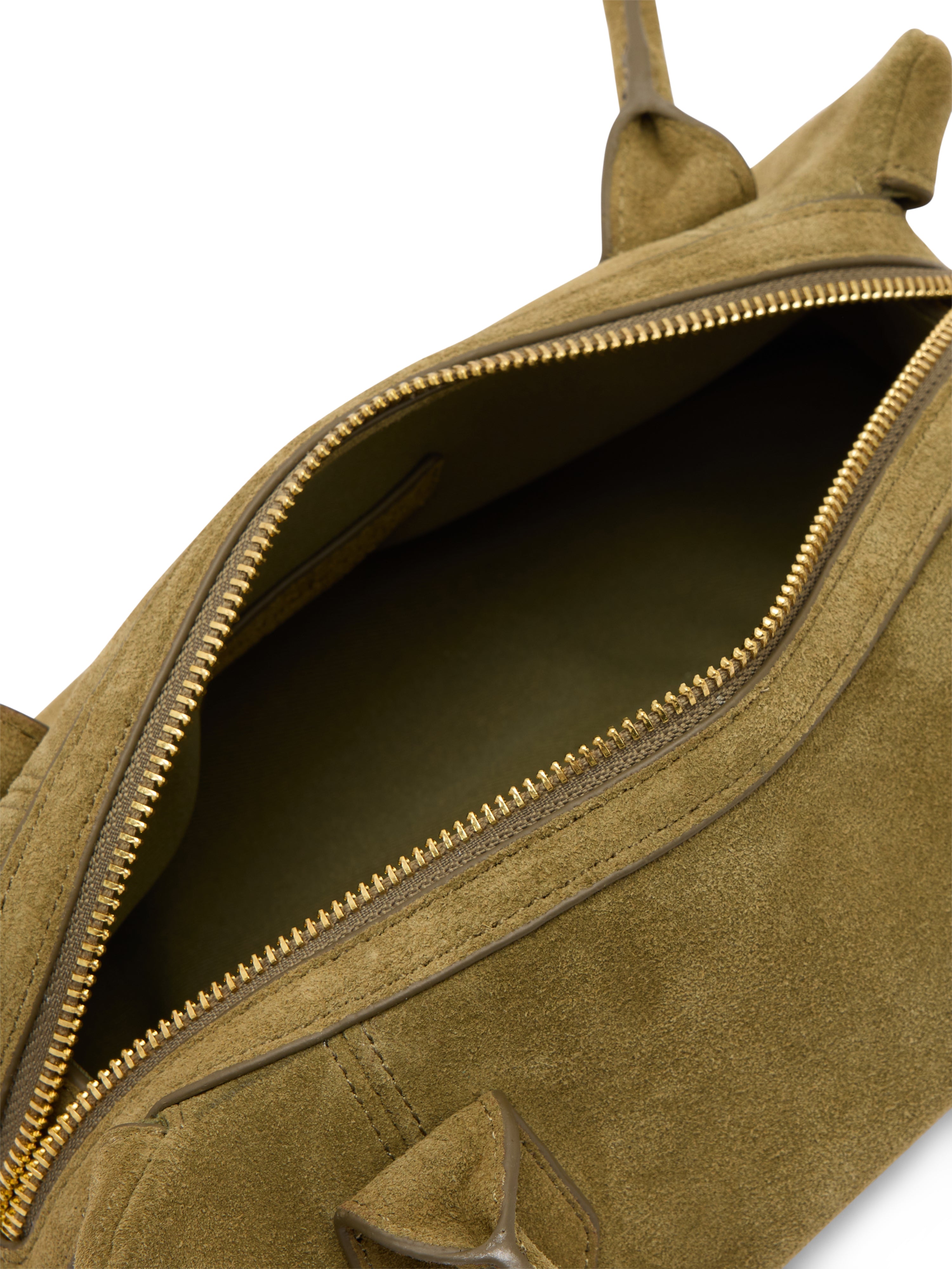 Khaki Structured Shoulder Bag