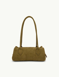 Khaki Structured Shoulder Bag