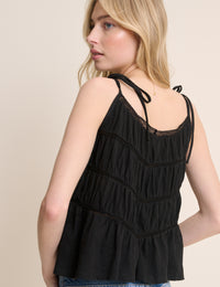 Black Tiered Jersey Cami Top