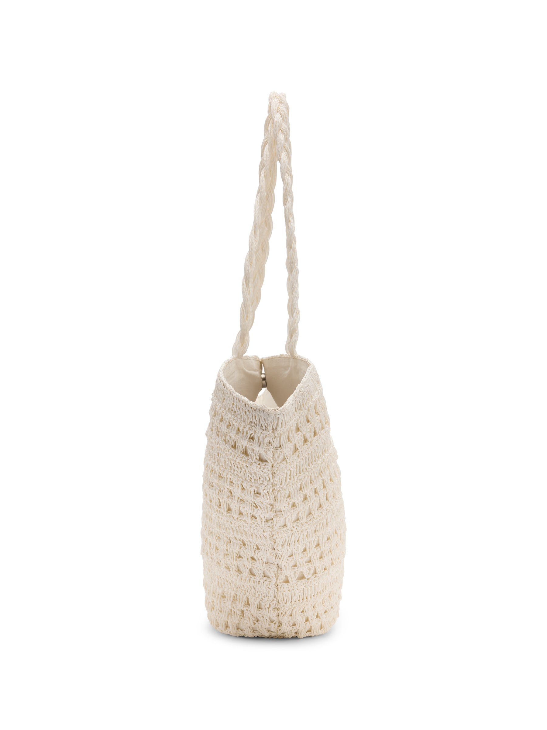 White Raffia Tote Bag