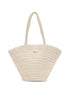 White Raffia Tote Bag