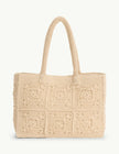 Cream Crochet Square Tote
