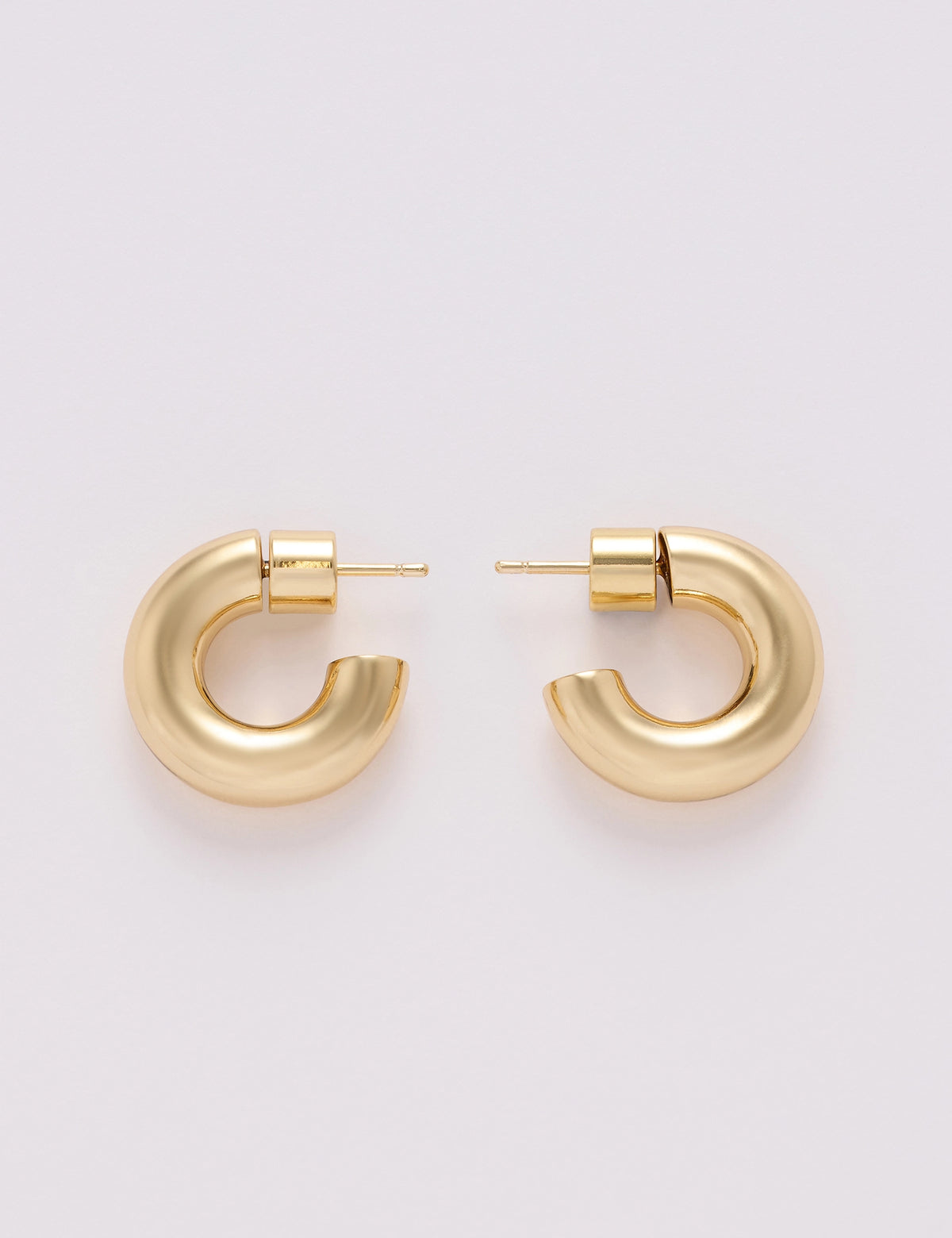 Gold Plated Chunky Hoop Earrings