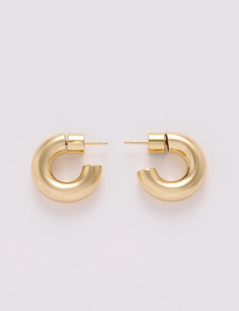 Gold Plated Chunky Hoop Earrings