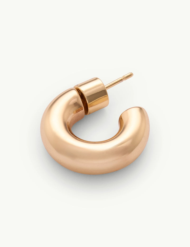 Gold Plated Chunky Hoop Earrings