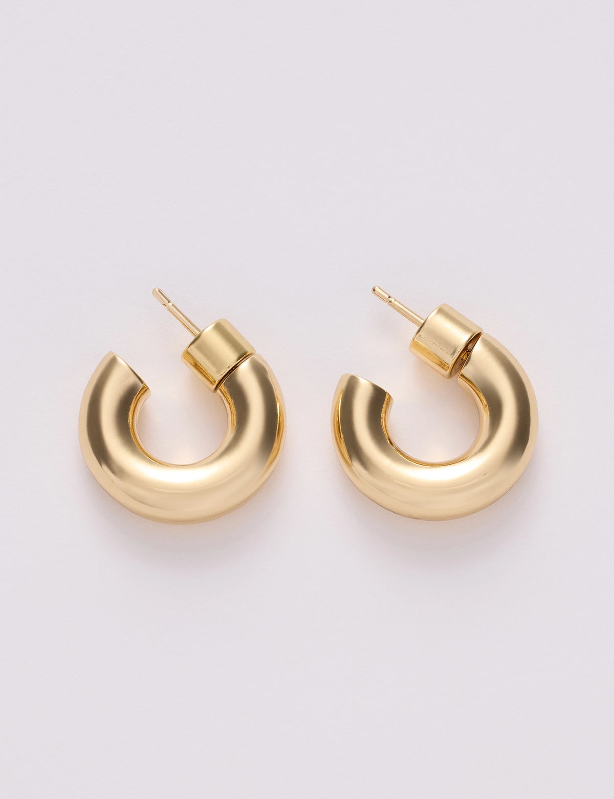 Gold Plated Chunky Hoop Earrings