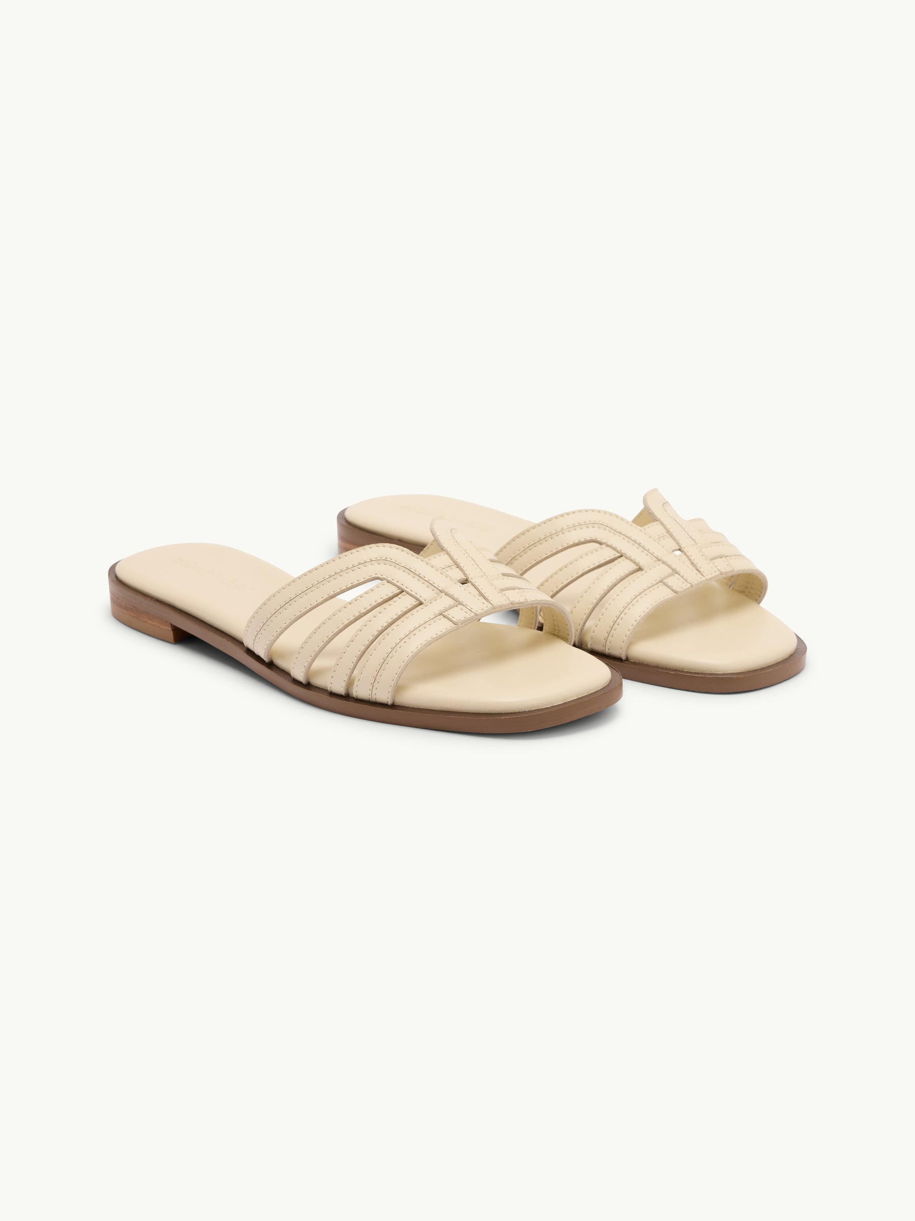 Ivory Leather Slider