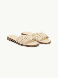 Ivory Leather Slider