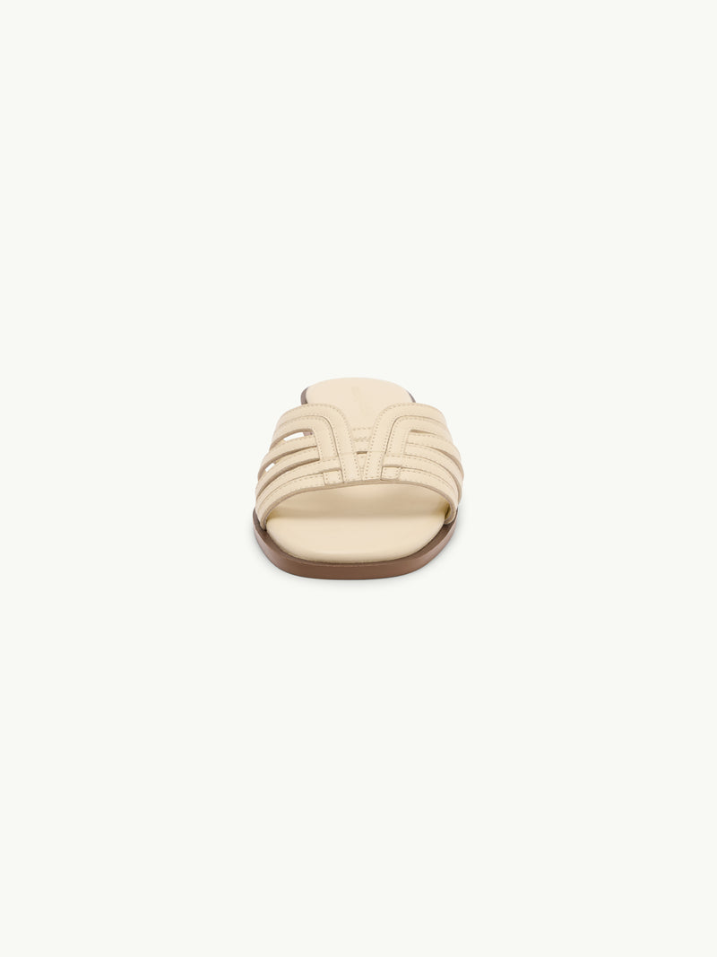 Ivory Leather Slider