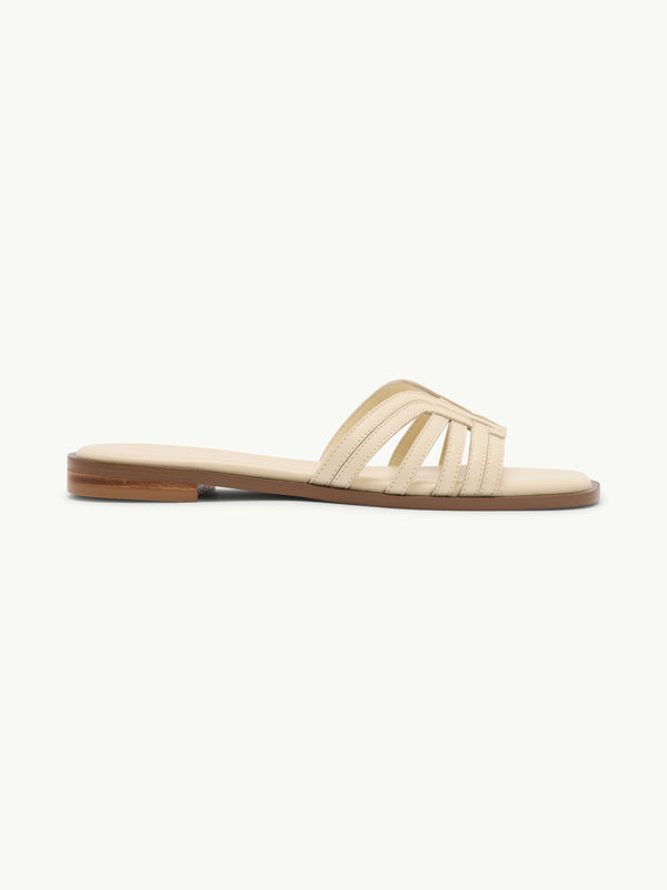 Ivory Leather Slider