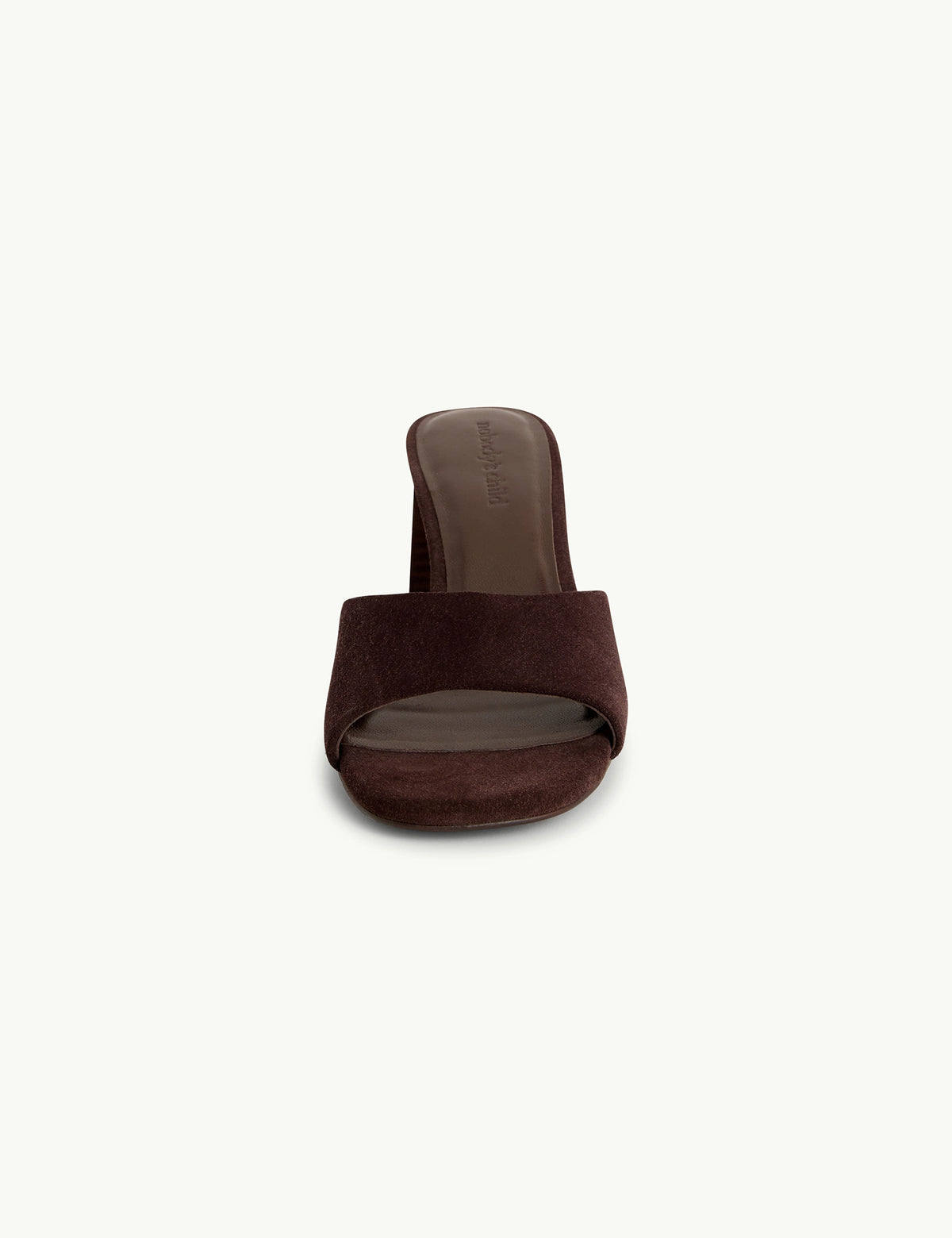 Dark Brown Block Heel Mules