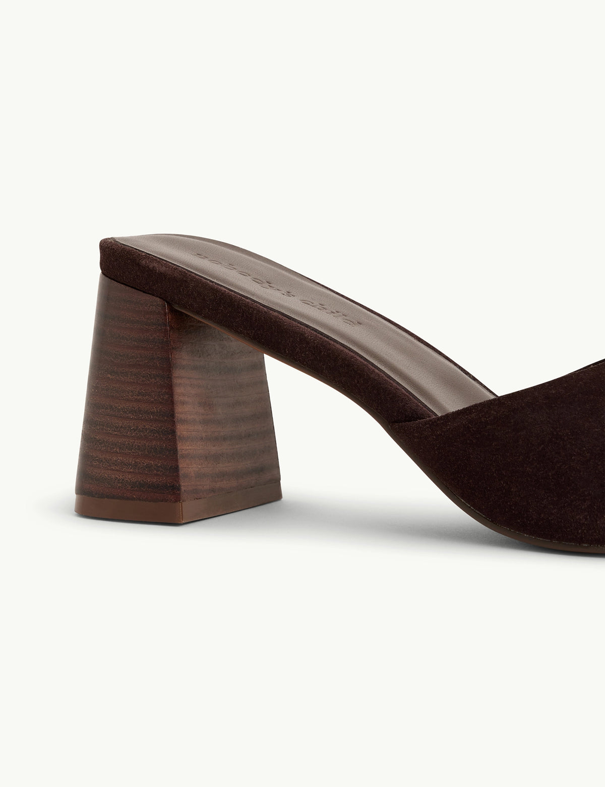 Dark Brown Block Heel Mules