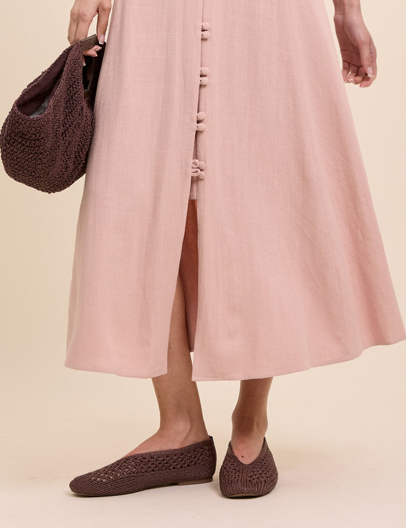 Brown Raffia Ballet flats