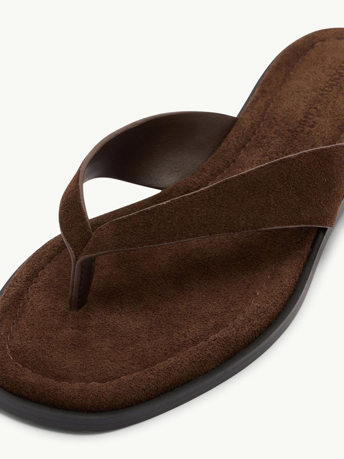 Brown Suede Flip Flops