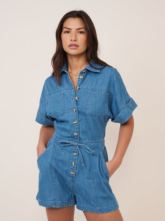 blue playsuit dress Demie Blue Tassel Playsuit - 12