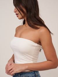 White Bandeau Top