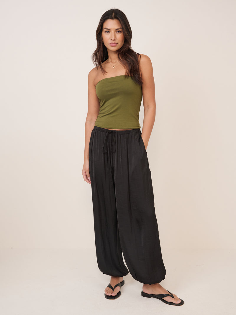 Khaki Green Bandeau Top