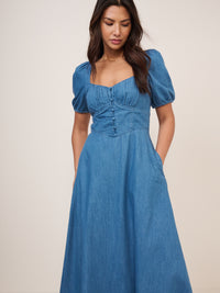 Blue Denim Tulla Midi Dress