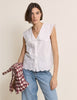 White Broderie Anglaise Collared Blouse