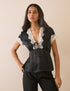 Black Lace Trim Maeve Top