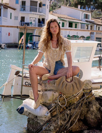 Yellow Ditsy Floral Blouse