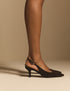 Brown Suede Sling Heel