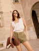 Khaki Utility Pocket Etta Shorts