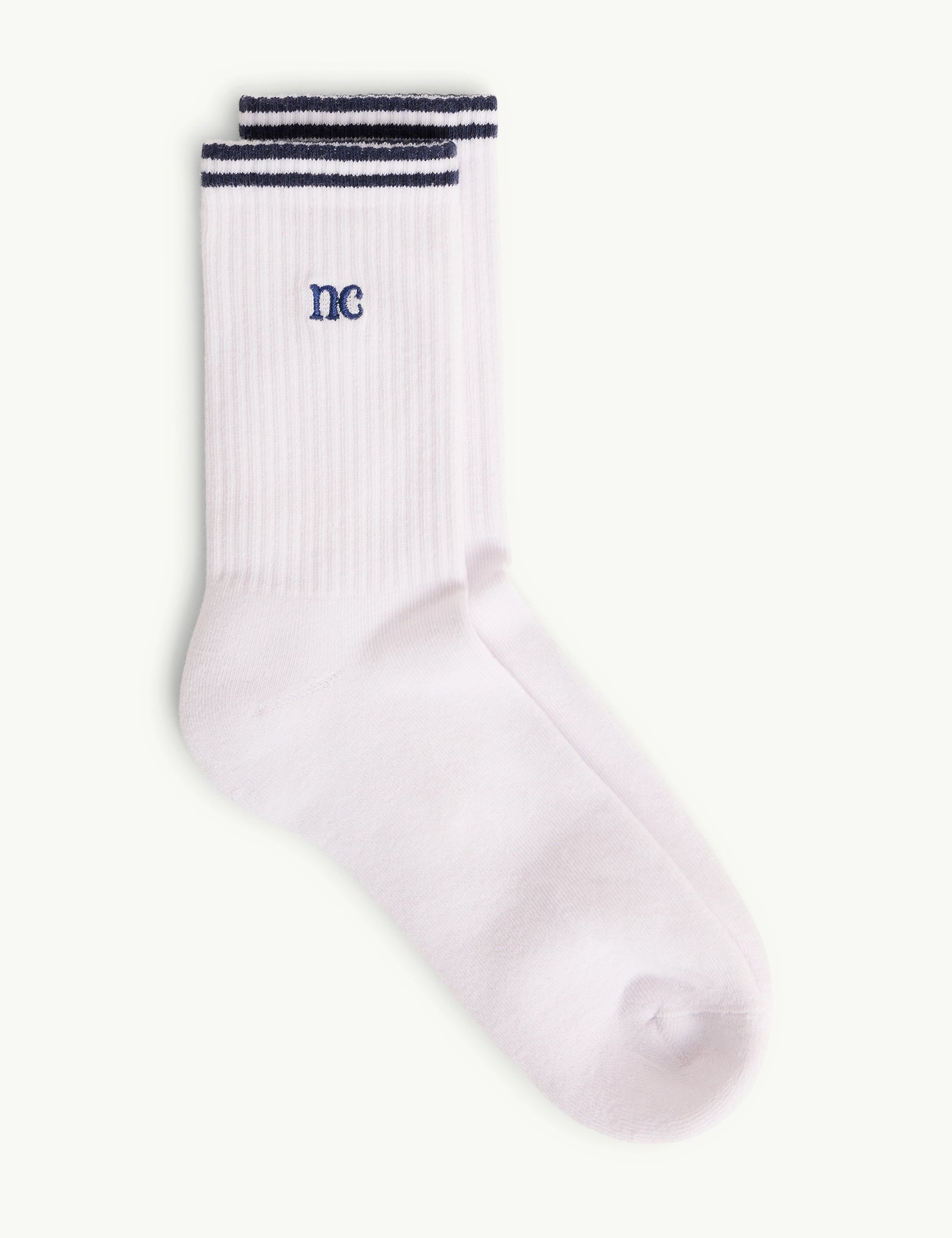 Navy Trim NC Ribbed Sports Socks