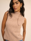 Beige Wool-Blend Neck Tie Vest