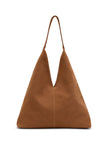 Tan Suede Slouch Bag