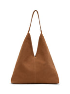 Tan Suede Slouch Bag