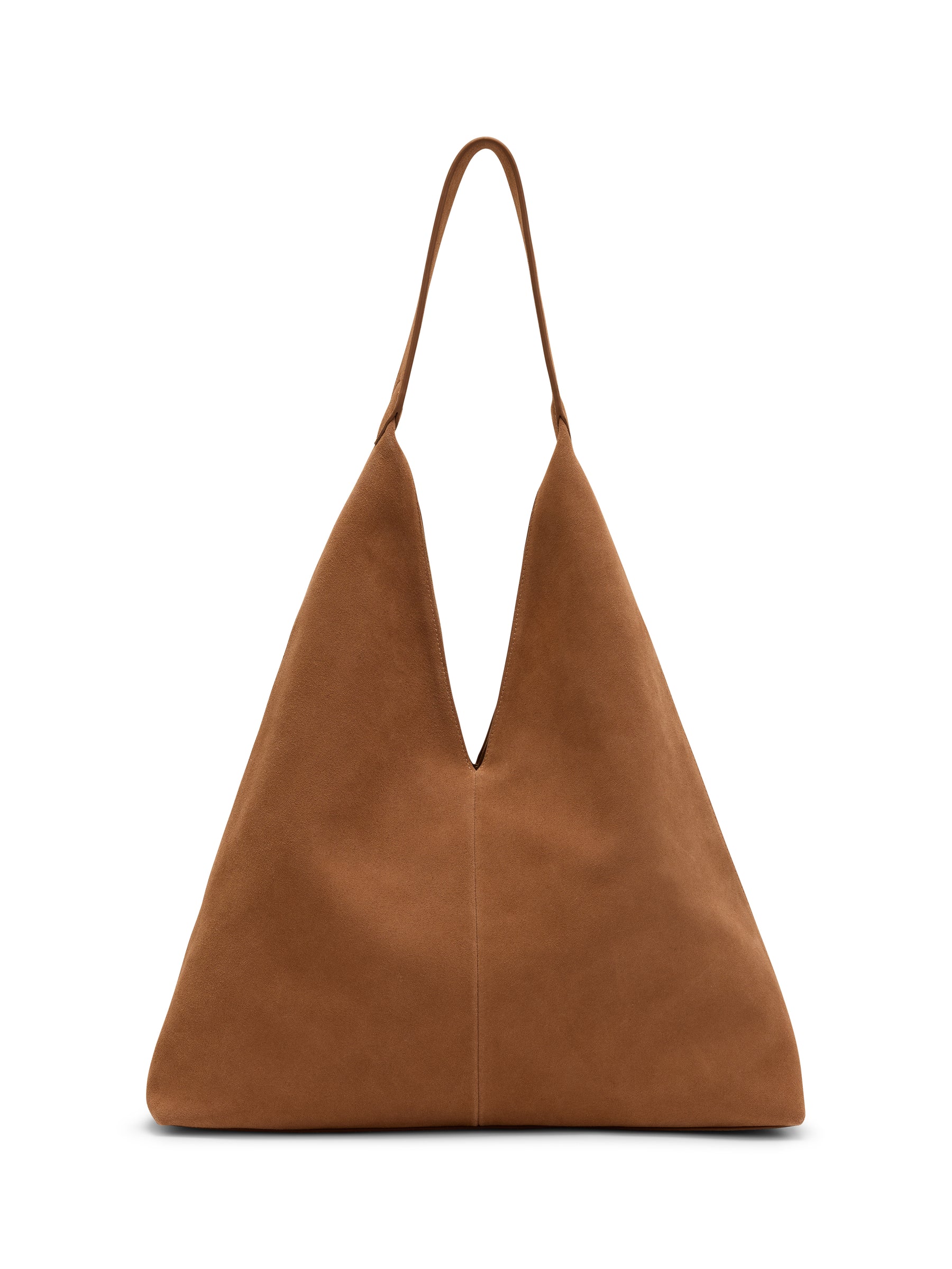 Tan Suede Slouch Bag