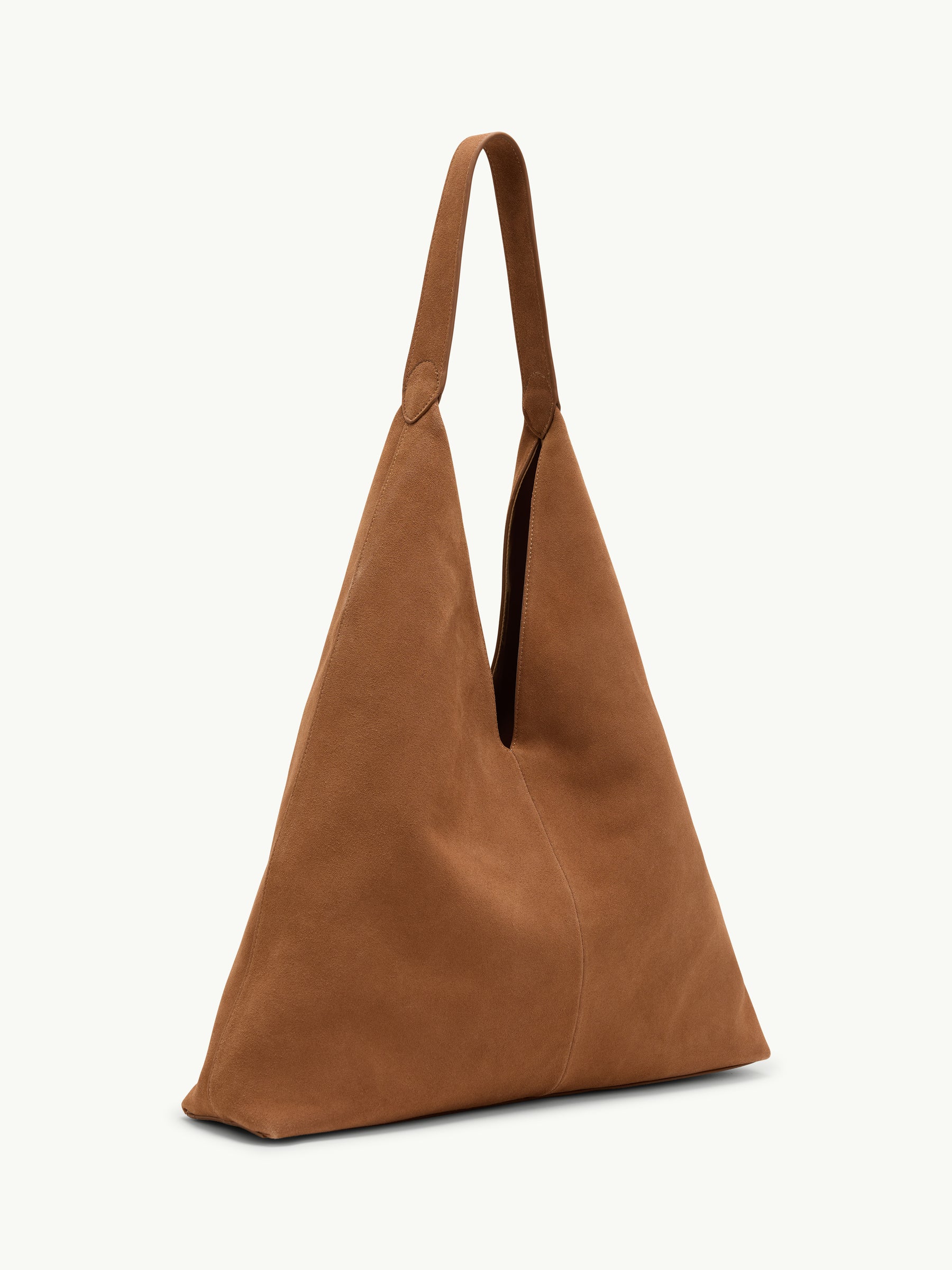 Tan Suede Slouch Bag