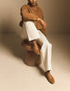 Tan Suede High Vamp Ballet Flats