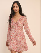 Pink Ditsy Floral Carla Mini Dress
