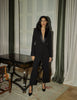Black Satin Wide Leg Trouser