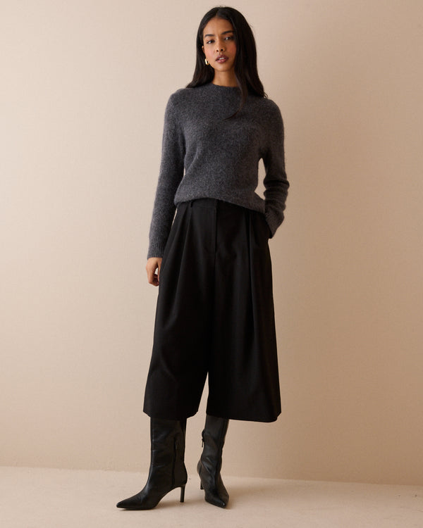 Black Romy Tailored Culottes