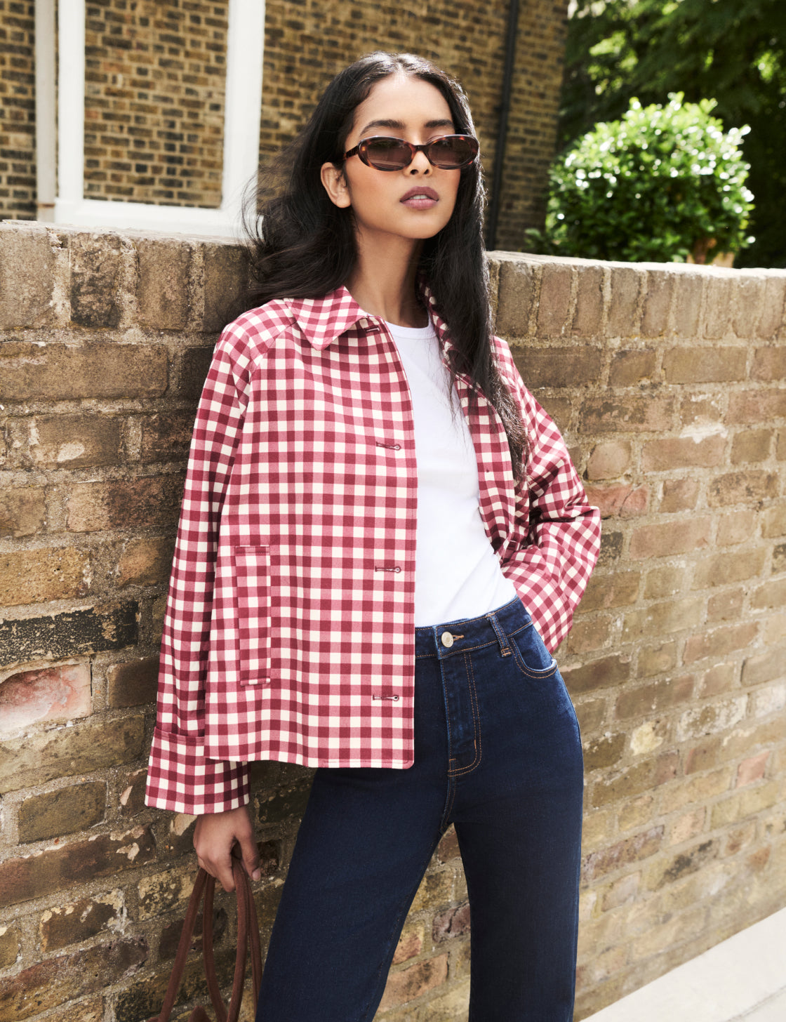 Red Gingham Oyanti Swing Jacket
