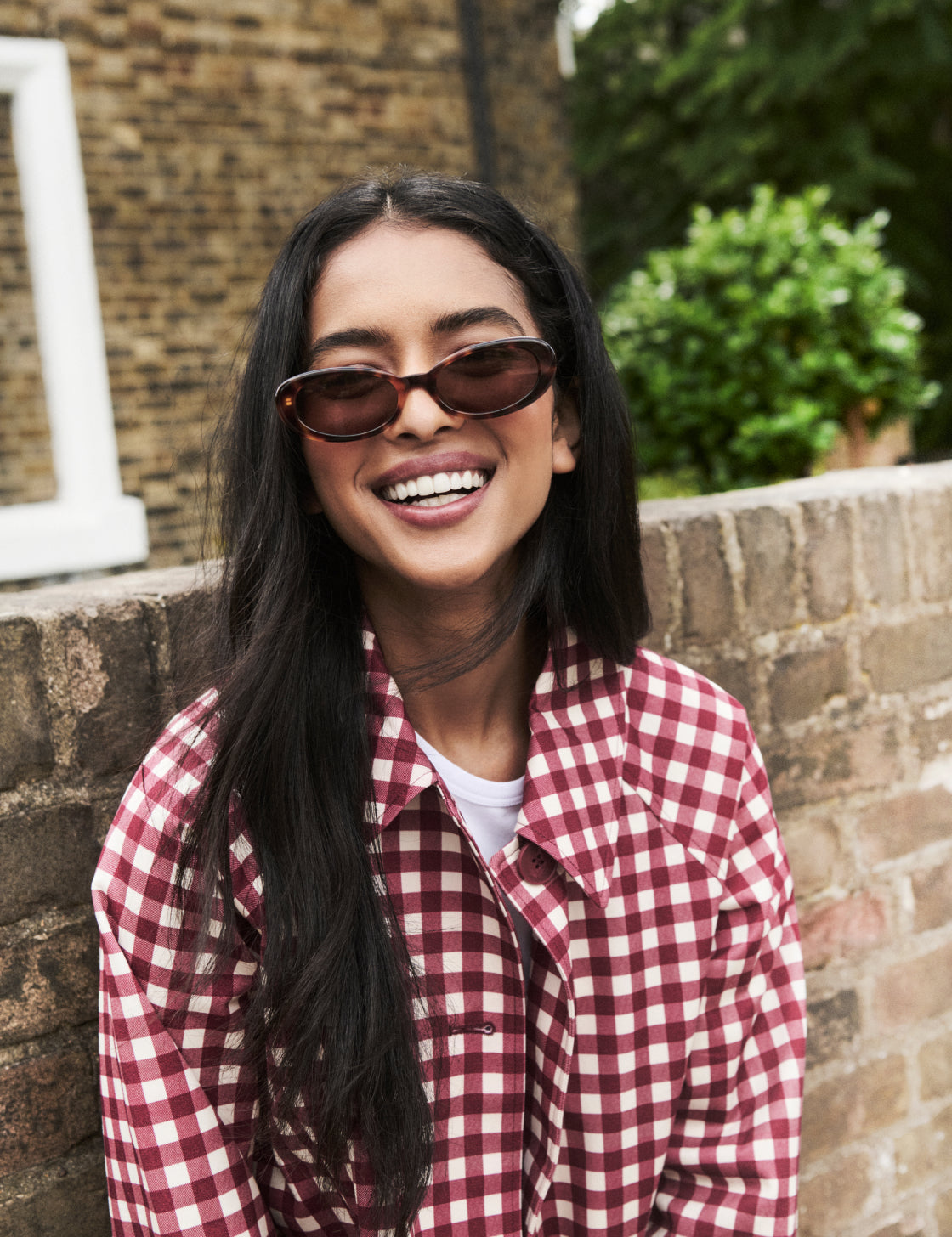 Red Gingham Oyanti Swing Jacket
