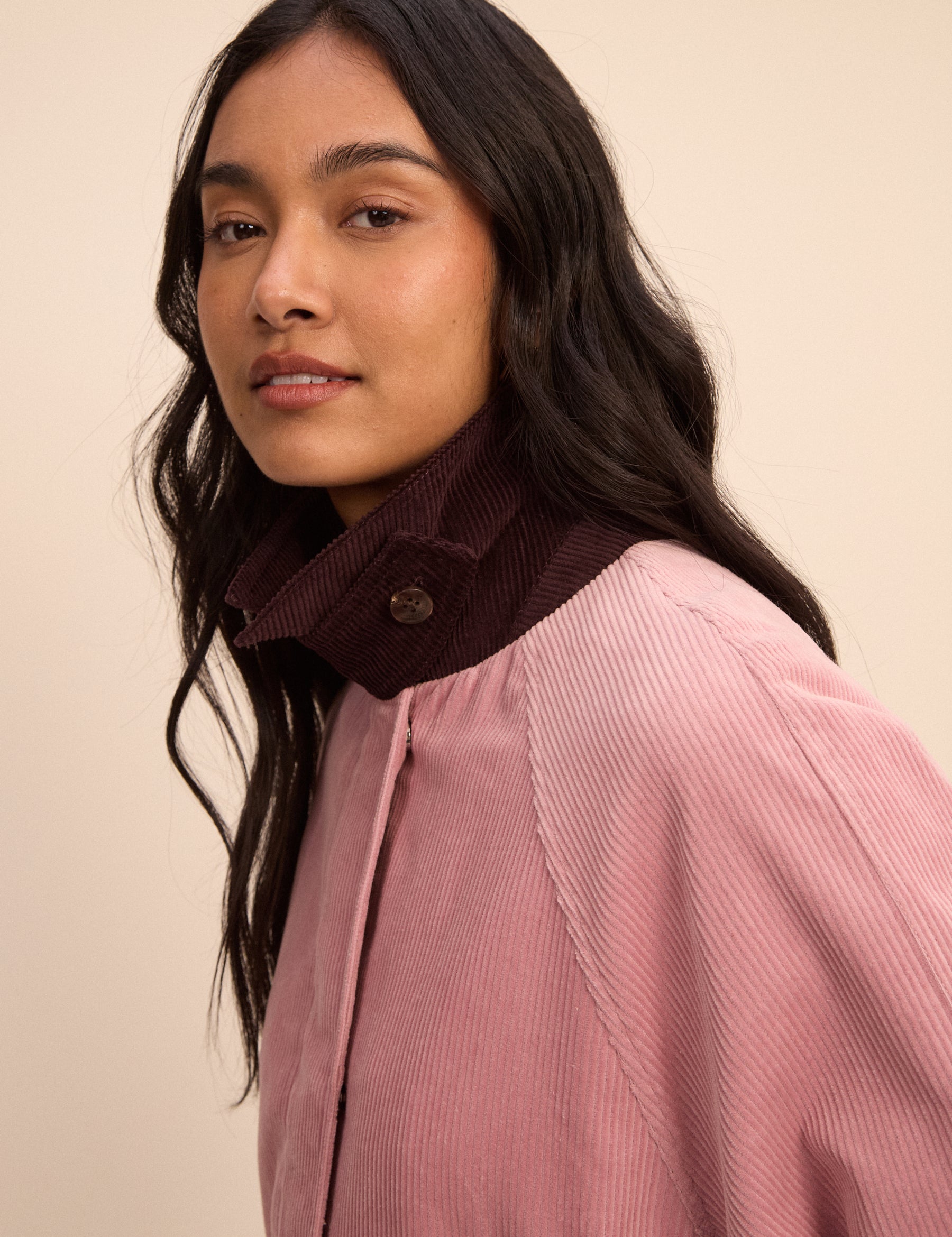 Pink Cord Freddie Barn Coat