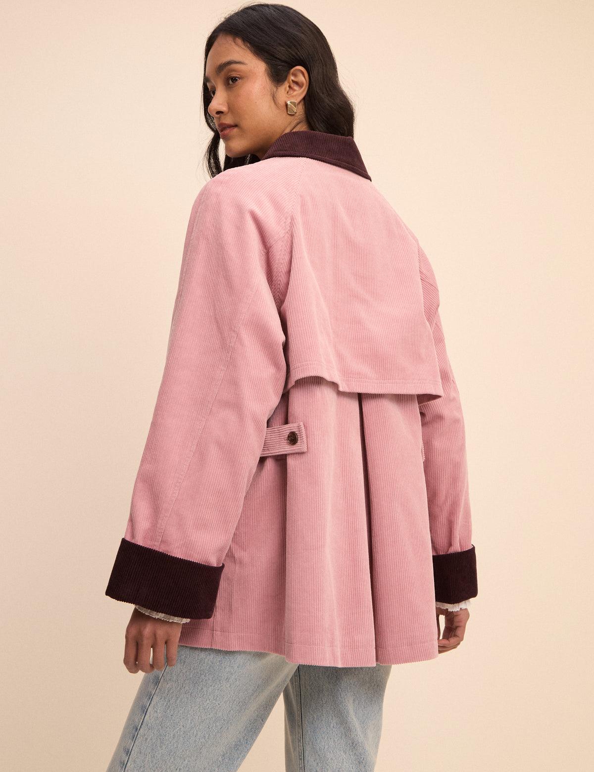 Pink Cord Freddie Barn Coat