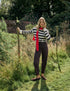 Chocolate brown high-rise barrel leg jeans