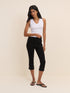 Black Jersey Ponte Capris Trousers