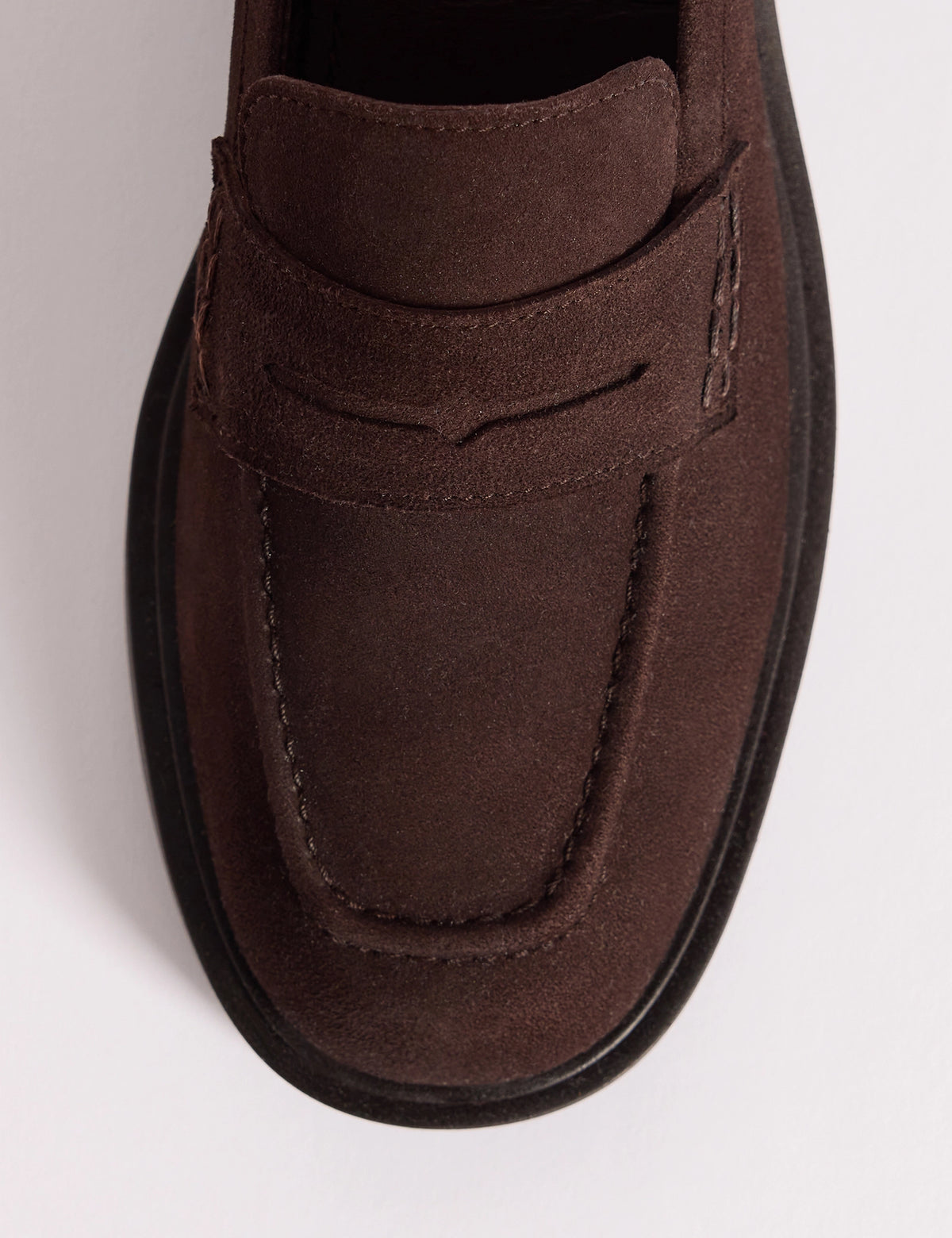Brown Suede Chunky Loafers