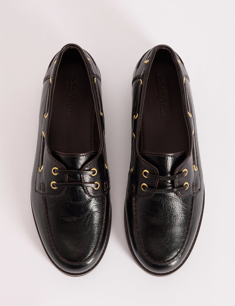 Mahogany Brown Chunky Boat Shoe