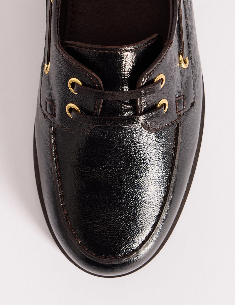 Mahogany Brown Chunky Boat Shoe