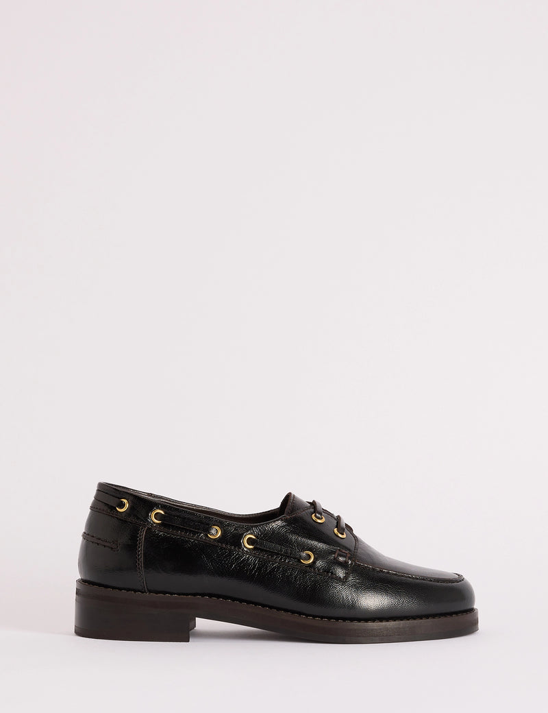 Mahogany Brown Chunky Boat Shoe
